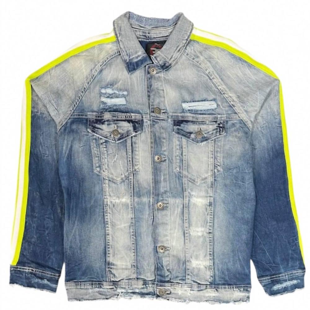 NEW JORDAN CRAIG men's denim jacket in aged wash